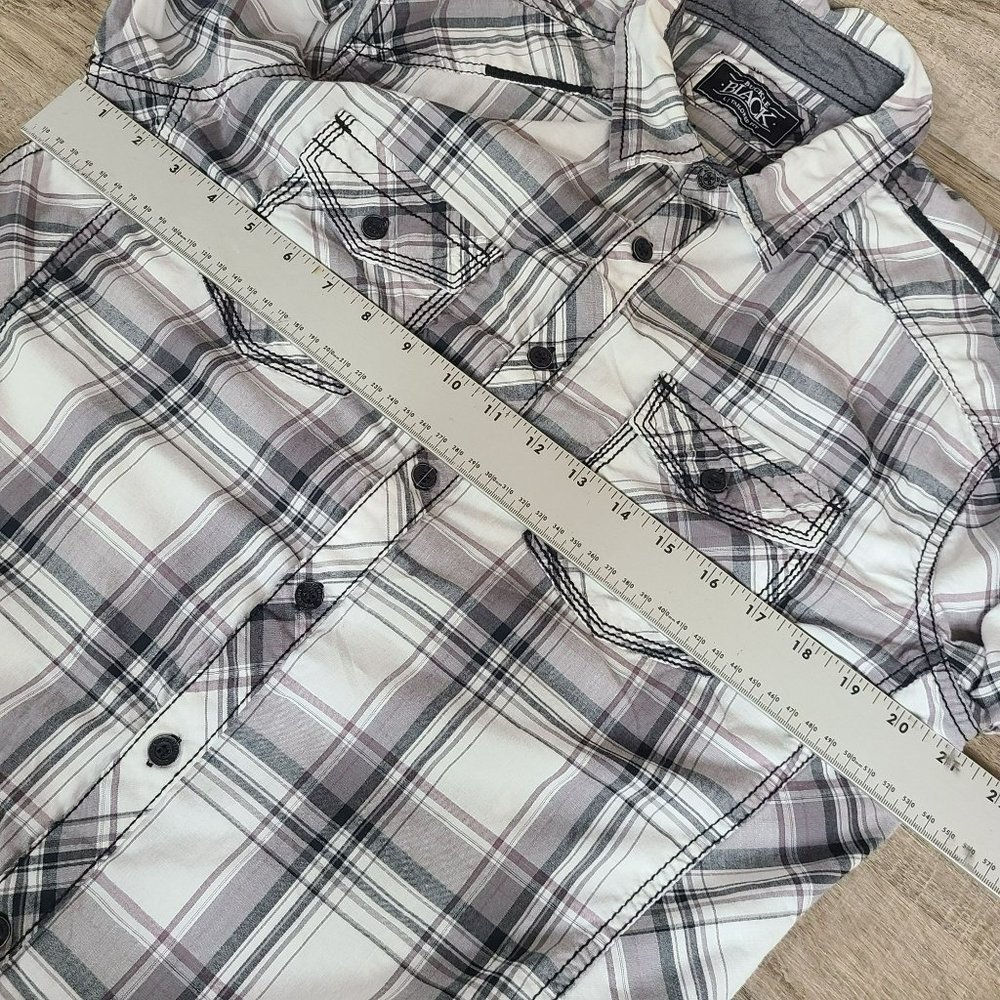 BKE Tailored Fit Long Sleeve Button Up Casual Western Shirt Mens LG Embroidered - Picture 5 of 10